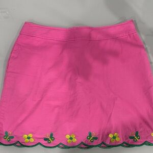 Vintage Hot Pink Embroidered Lilly Pulitzer Skort
